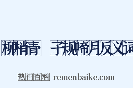 柳梢青·子规啼月反义词是什么意思的图片